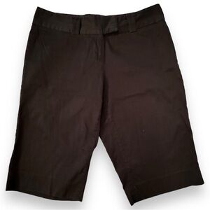 The Limited Size 4 Black Dress Bermuda Shorts Front/Back Pockets Cotton/Spandex